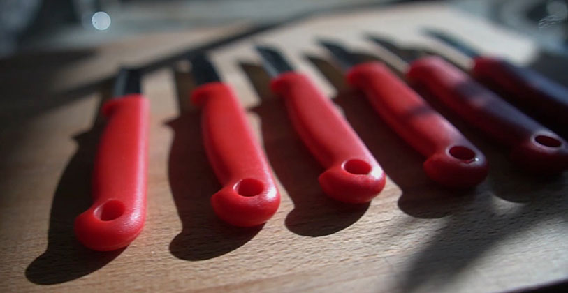 ویدیو معرفی چاقو گل و آشپزخانه برگر بسته 10 عددی مدل 3858