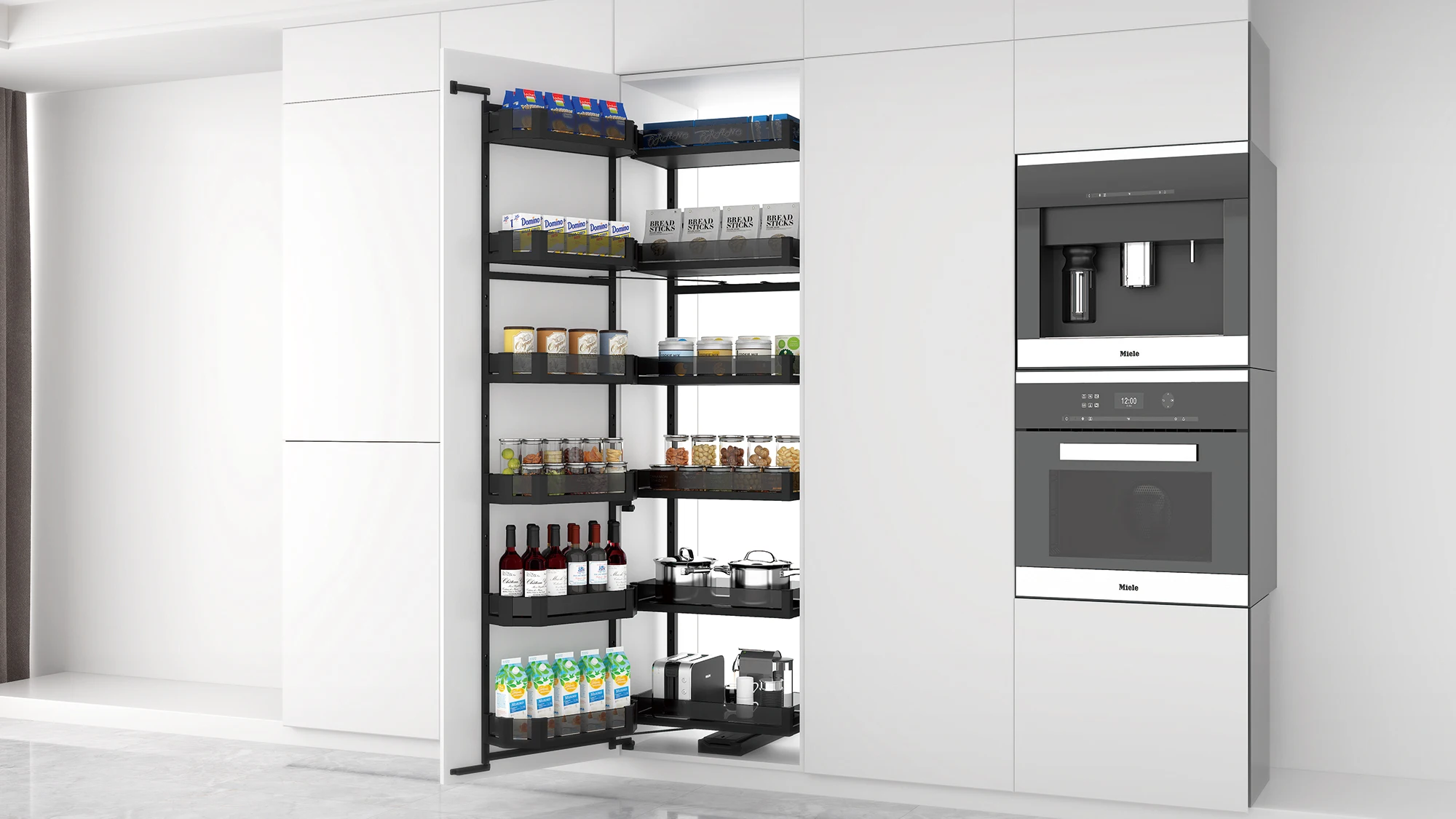 راهنمای خرید تجهیزات کابینت آشپزخانه و سبد سوپرمارکتی