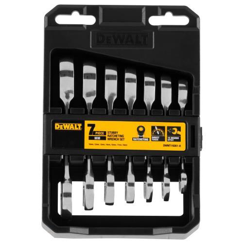 مجموعه 7 عددی آچار تخت رینگی جغجغه ای دیوالت مدل DWMT19261